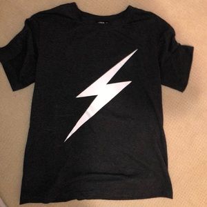 Shein lighting bolt t shirt